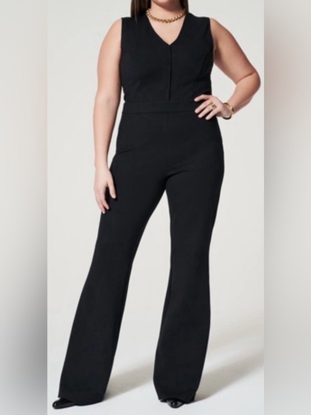 NWT SPANX Black Sleeveless Tailored Jumpsuit - TALL